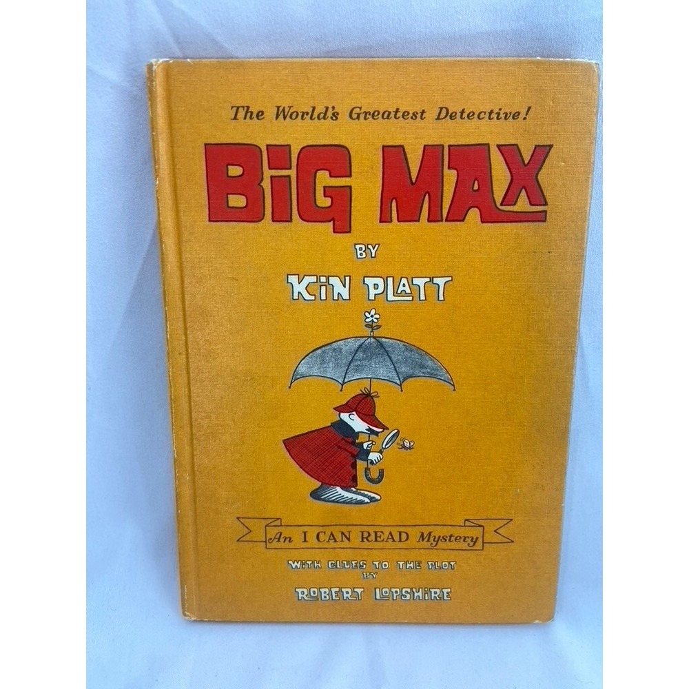 Vintage HTF Big Max by Kin Platt (1965 Hardcover I Can Read Mystery) 1st Edition